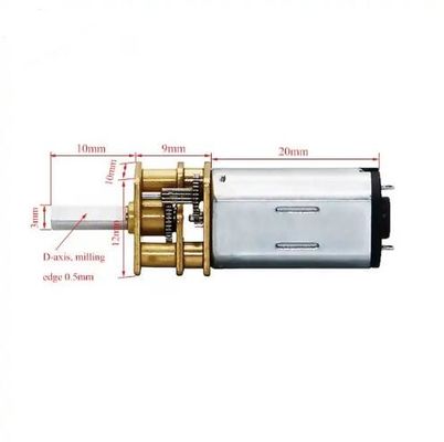 Boîte de vitesses de 12 mm Moteur à courant continu 45 tours par minute 1,5 V 24 V 0,7 Watt Pour serrure de porte