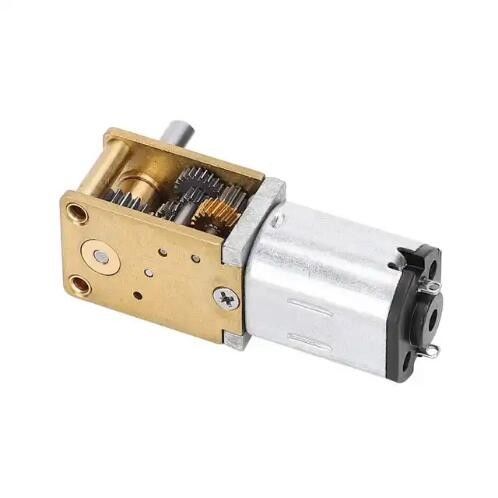 3V - 6V Angle droit horizontal DC moteur à engrenage à vers à courte portée basse vitesse couple élevé